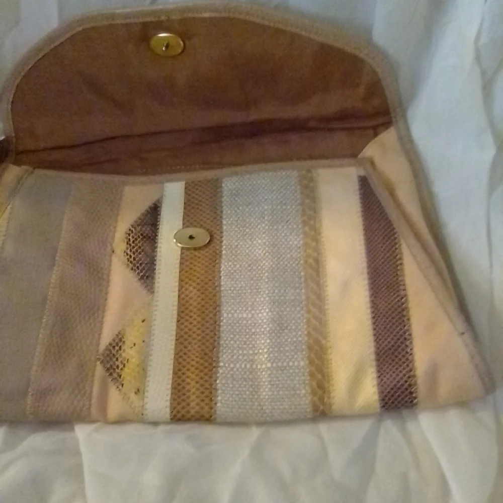 Furst & Mooney Clutch Purse Women's Medium Multicolor Striped Envelope Style